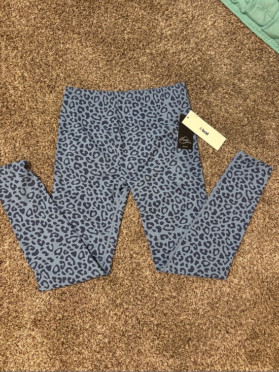 BRXL Pants - BRXI Baby Denim Blue Leopard Leggings Large NWT